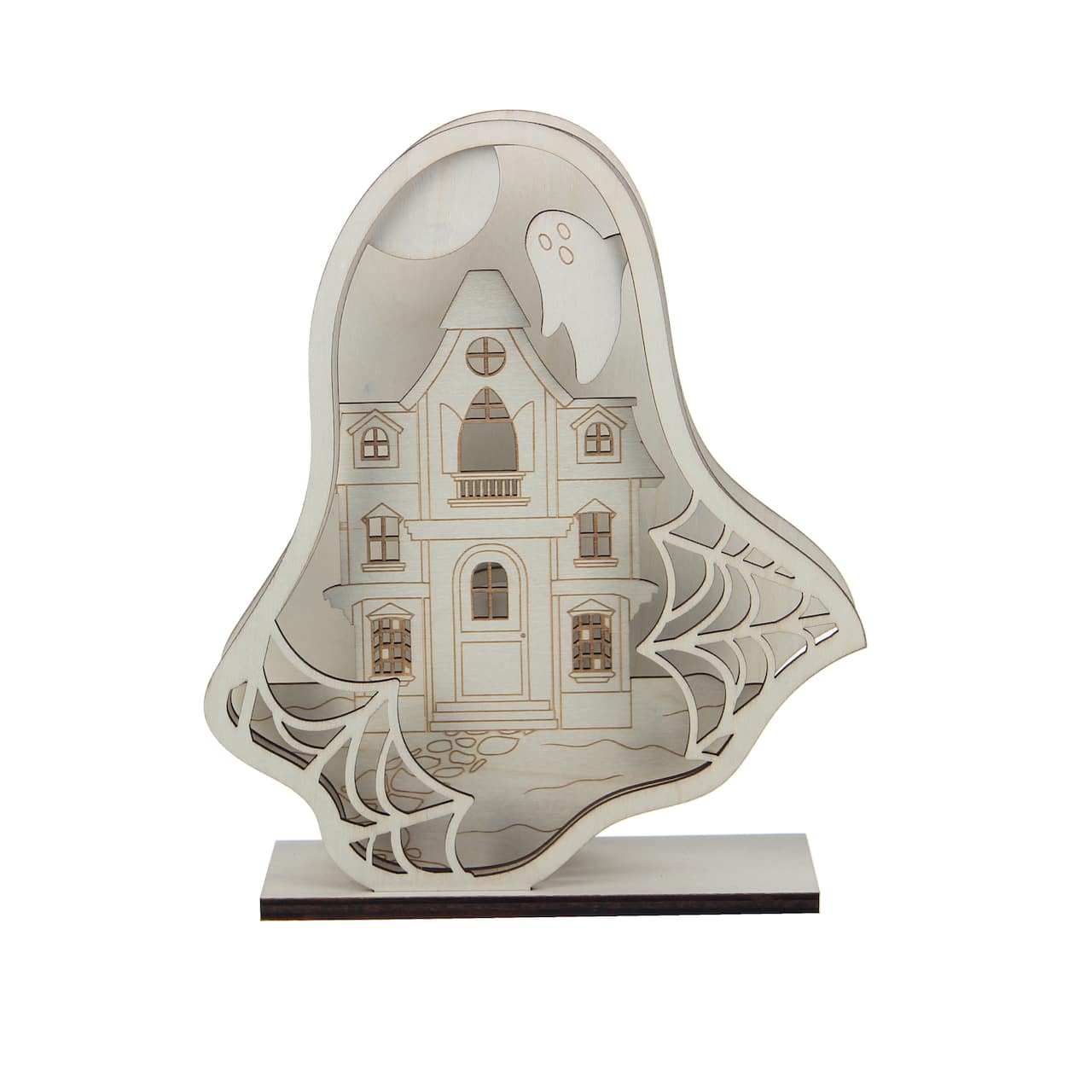 8.25" Layered Ghost DIY LED Plywood Décor by Make Market®